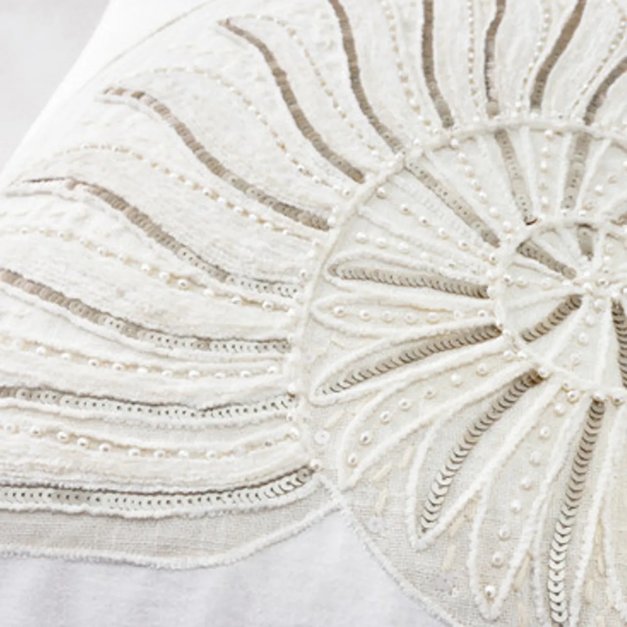 Z Gallerie Artisanal Shell Pillow 20" - Pearl> Textile Sale | Patterned Pillows