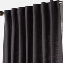 Z Gallerie Audrey Linen Charcoal - Custom> Solid Window Panels | Custom Window Panels