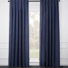Z Gallerie Audrey Linen Midnight - Custom> Solid Window Panels | Custom Window Panels