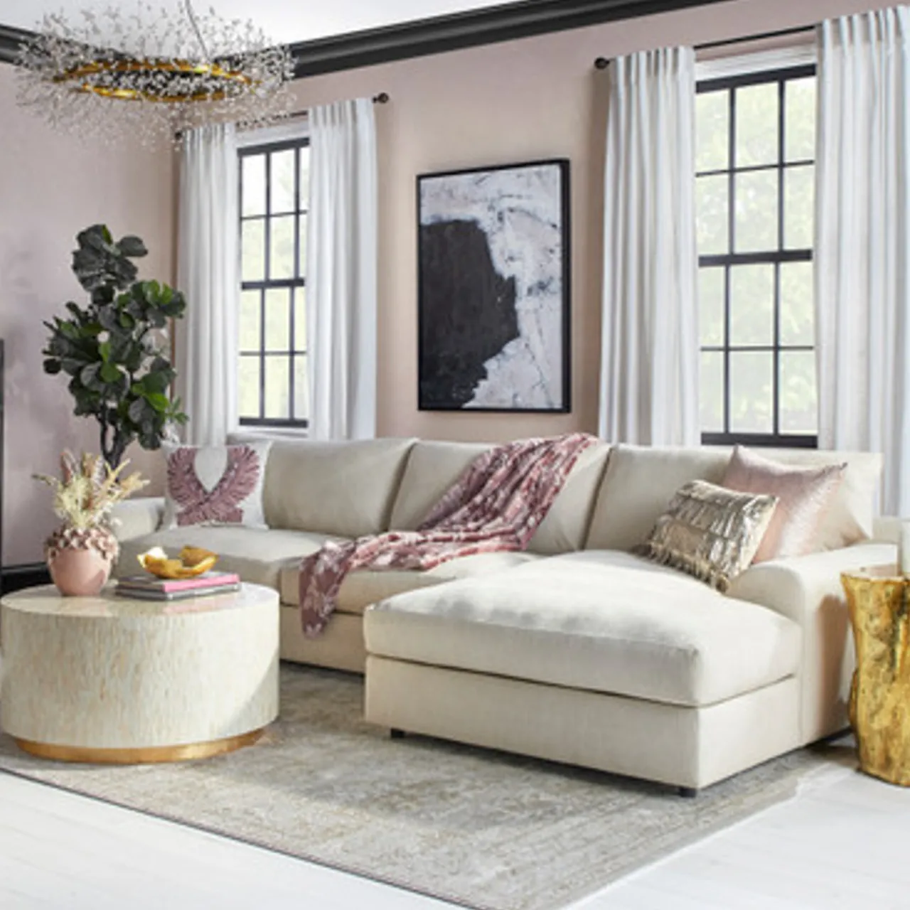 Z Gallerie Auradon Rug - Gold> Vintage Inspired Rugs | Pattern Rugs