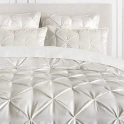 Z Gallerie Avignon Bedding - Pearl> Textured Bedding | Solid Bedding