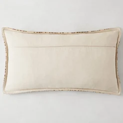 Z Gallerie Avril Lumbar Pillow - Caramel/Black> Textile Sale | Leather & Hide Pillows