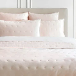 Z Gallerie Ayla Reversible Bedding - Blush> Textured Bedding | Velvet Bedding