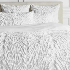 Z Gallerie Azalea Bedding - Pearl> Textured Bedding | Solid Bedding