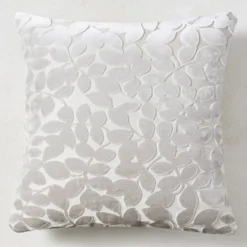 Z Gallerie Botanical Pillow 20" - Silver> Textile Sale | Patterned Pillows
