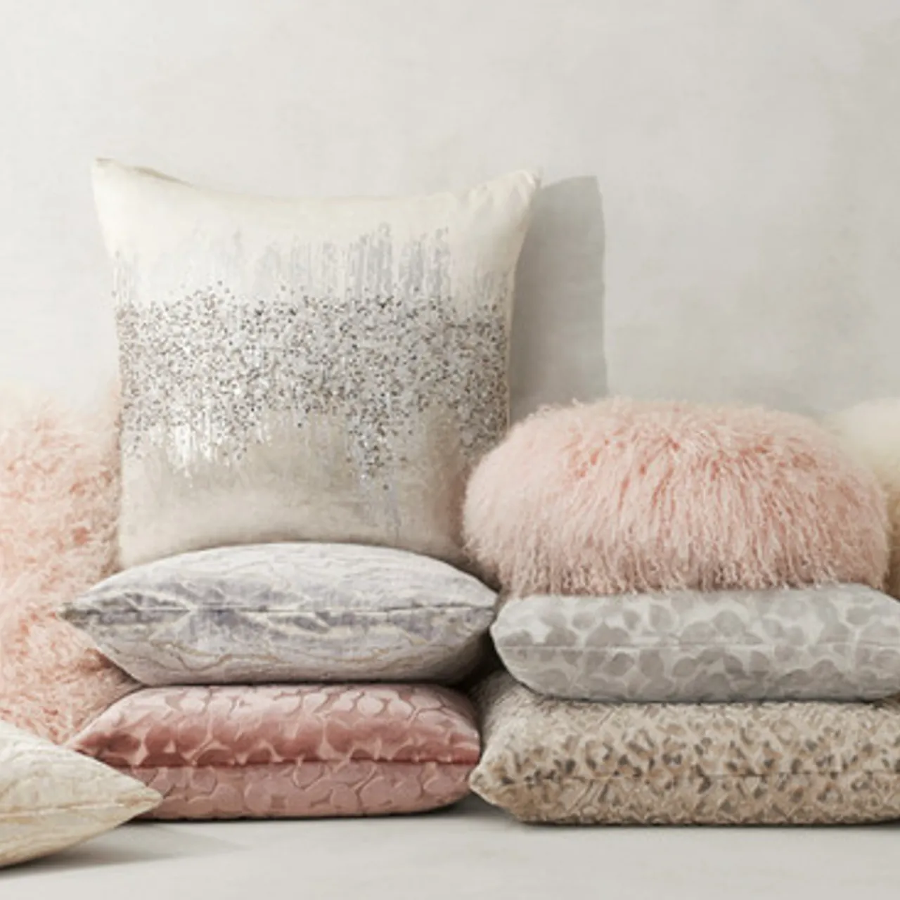 Z Gallerie Botanical Pillow 20" - Silver> Textile Sale | Patterned Pillows