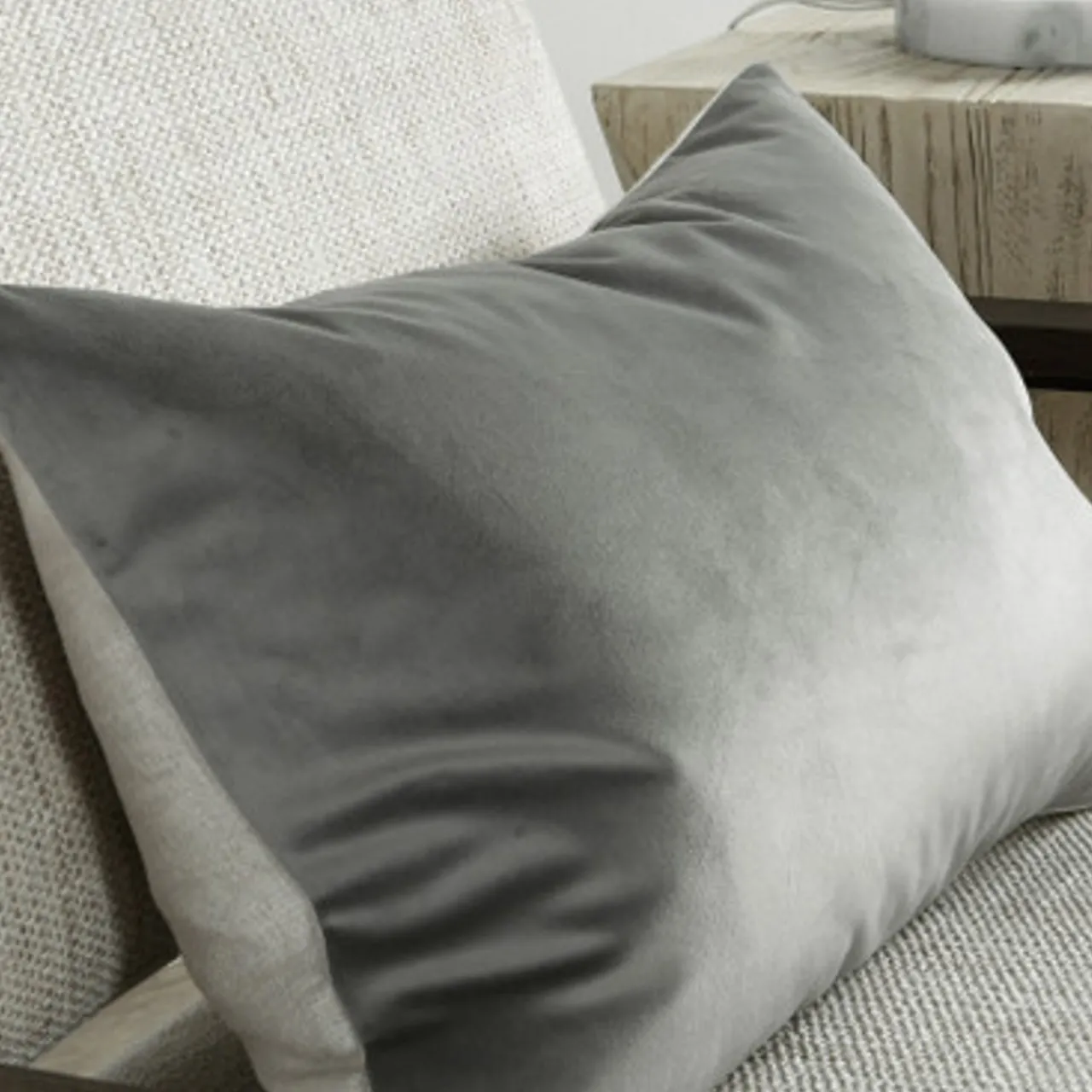Z Gallerie Caelynn Lumbar Pillow - Grey> Textile Sale | Pillows