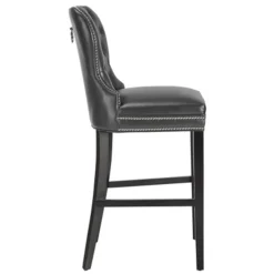 Z Gallerie Charlotte Leather Stool - Espresso><noscript><img width=