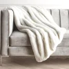 Z Gallerie Chinchilla Throw - White> Solid Throws | Textile Sale