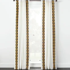 Z Gallerie Chloe Jacquard Orb - Custom> Patterned Window Panels | Custom Window Panels