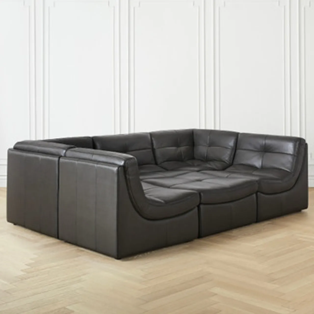 Z Gallerie Convo Leather Sectional - 6 PC> Sofas | Sectionals