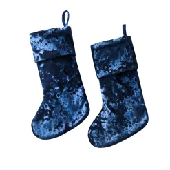 Z Gallerie Crushed Velvet Stocking - Sapphire><noscript><img width=
