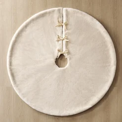 Z Gallerie Faux Fur Tree Skirt 48"- Ivory><noscript><img width=