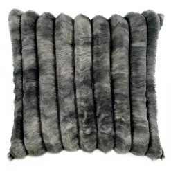 Z Gallerie Fur Channel 20" - Charcoal> Textile Sale | Faux Fur Pillows