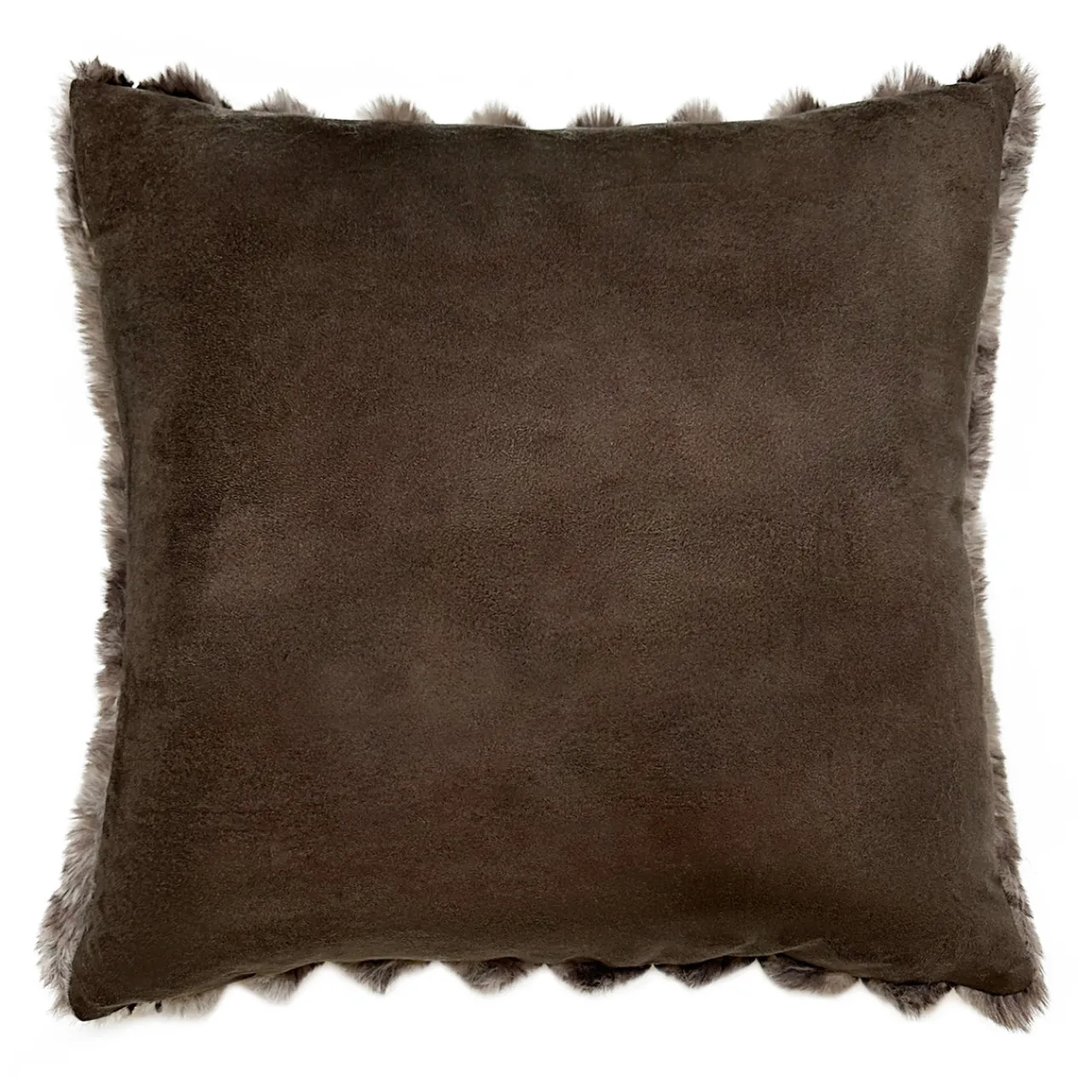 Z Gallerie Fur Channel 20" - Chocolate> Textile Sale | Faux Fur Pillows