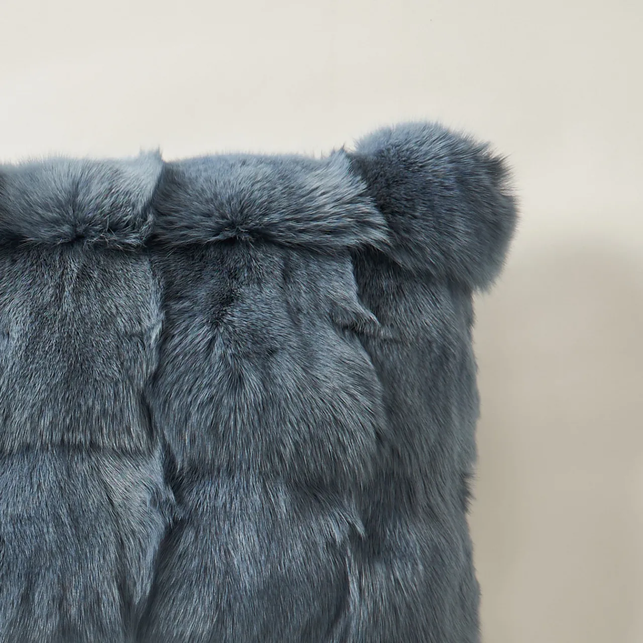Z Gallerie Fur Lumbar 14"x 20" - Blue> Textile Sale | Mongolian & Fur Pillows