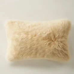 Z Gallerie Fur Lumbar 12"x 20" - Tan> Textile Sale | Mongolian & Fur Pillows