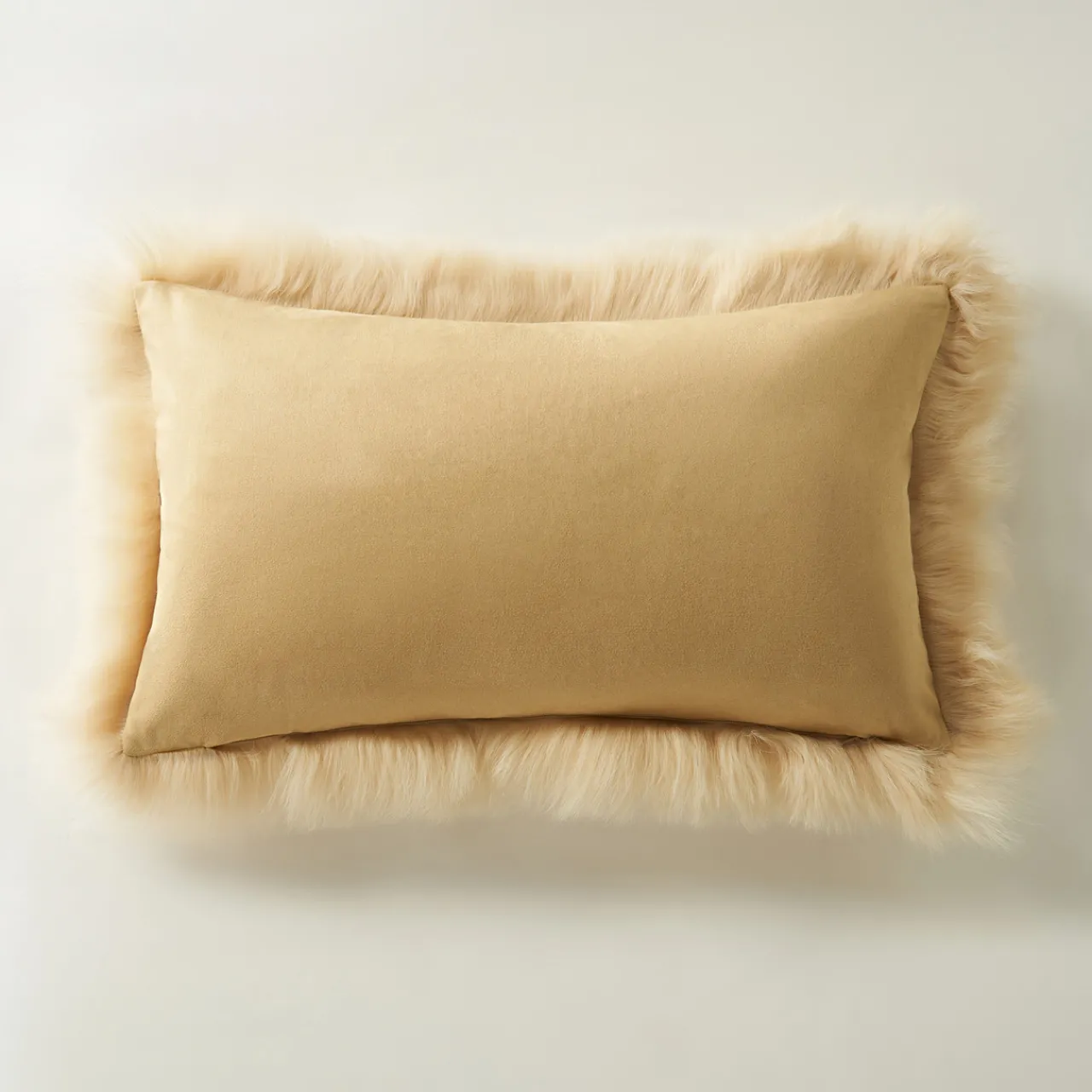 Z Gallerie Fur Lumbar 12"x 20" - Tan> Textile Sale | Mongolian & Fur Pillows