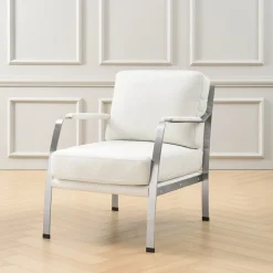 Z Gallerie Giuseppe Modern Genuine Leather Armchair><noscript><img width=