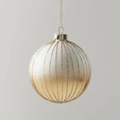 Z Gallerie Glitter Stripe Ornament Gold - Set of 4><noscript><img width=