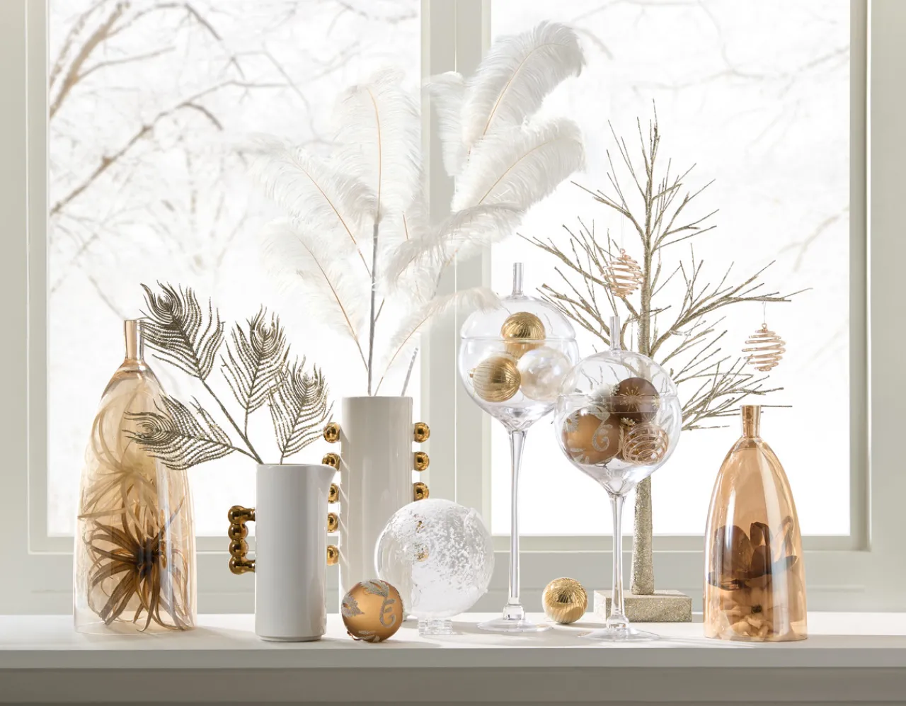 Z Gallerie Glitter Stripe Ornament Gold - Set of 4> Ornaments | Décor Sale