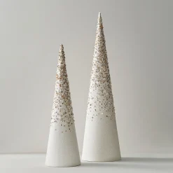 Z Gallerie Glittered Cone Trees - Set of 2> Home Decor | Gift