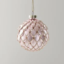Z Gallerie Glittered Scallop Ornament - Set of 4><noscript><img width=