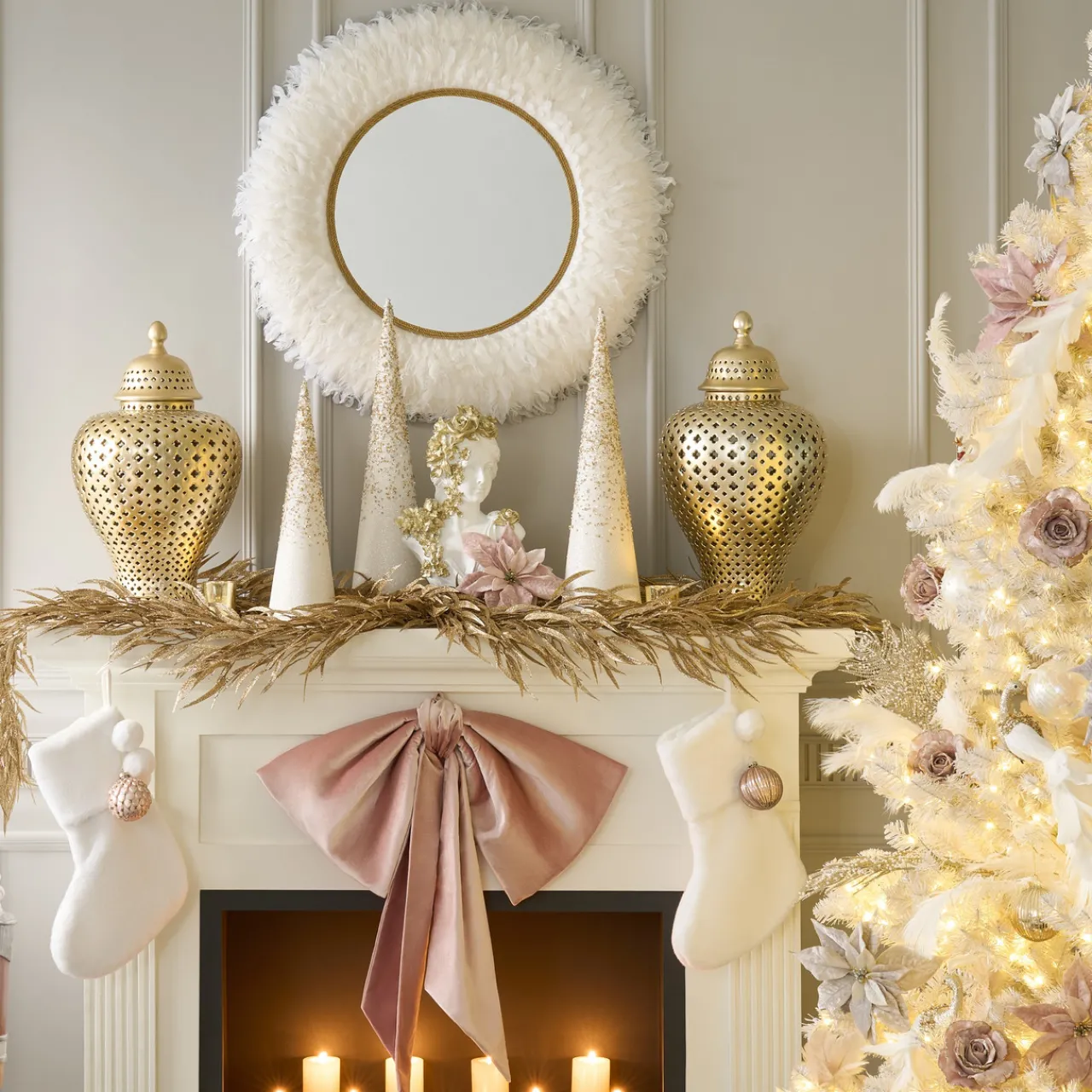 Z Gallerie Glittered Scallop Ornament - Set of 4> Ornaments | Décor Sale