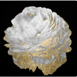 Z Gallerie Gold And White Blossom On Black - Set of 2><noscript><img width=