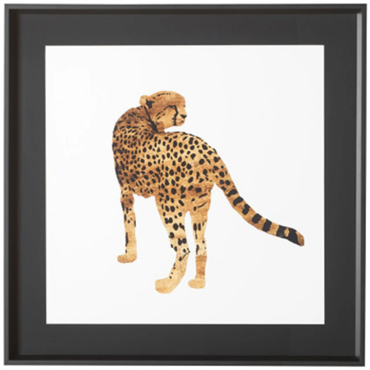 Z Gallerie Golden Cheetah 2> Framed Art | Black