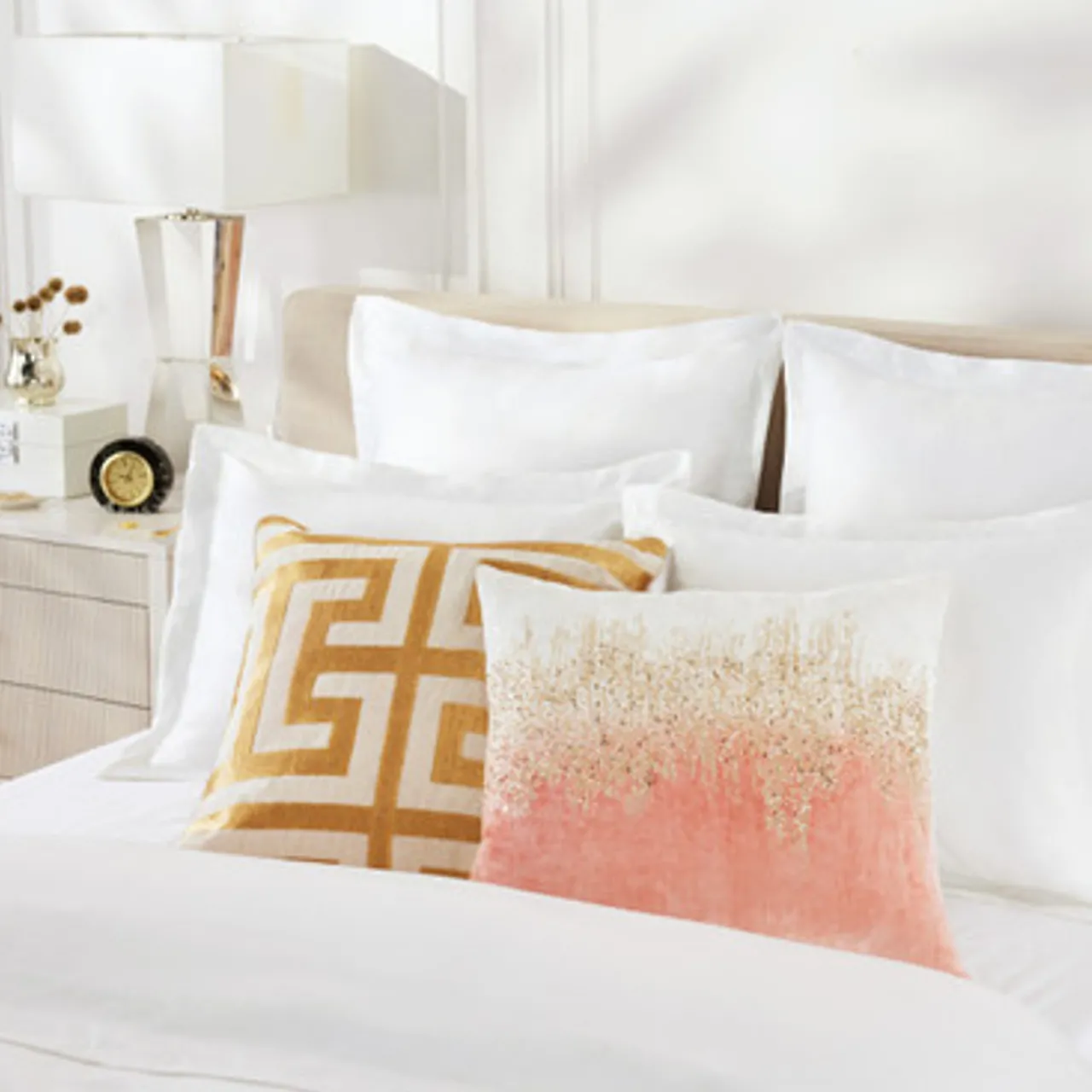 Z Gallerie Joie De Vivre Pillow 22" - Blush> Textile Sale | Patterned Pillows