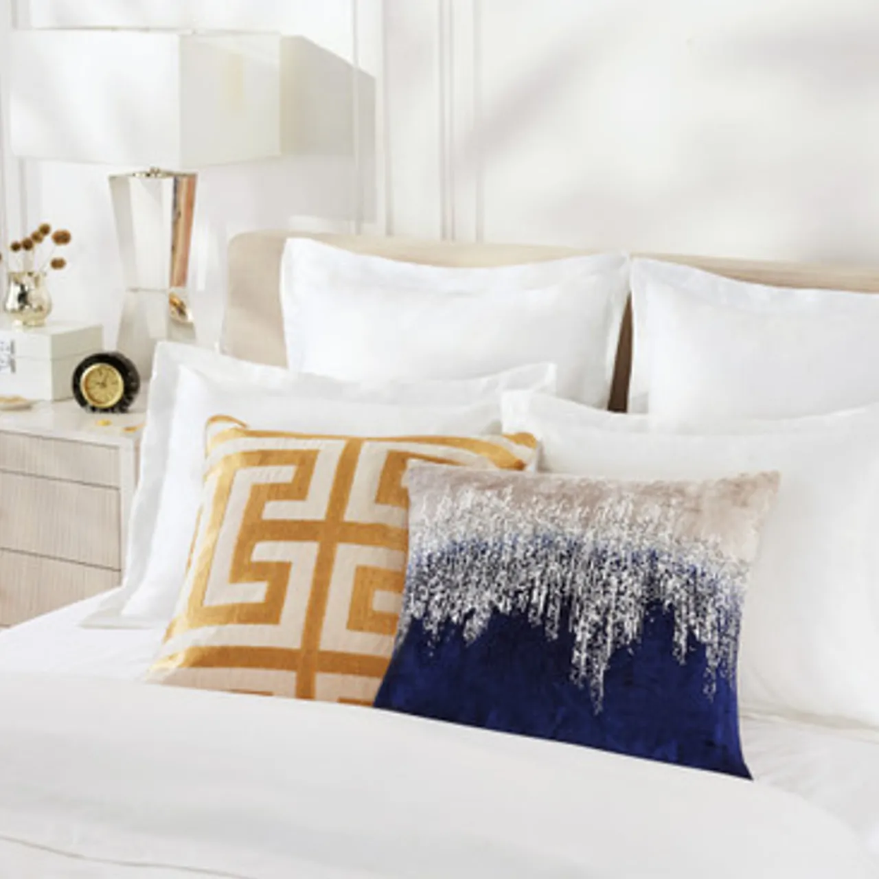 Z Gallerie Joie De Vivre Pillow 22" - Sapphire> Textile Sale | Patterned Pillows