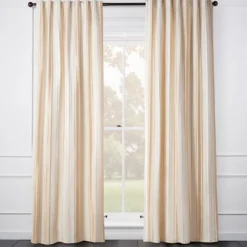 Z Gallerie Kinley Stripe Champagne - Custom> Patterned Window Panels | Custom Window Panels