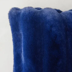 Z Gallerie Kira Pillow 20" - Sapphire> Textile Sale | Faux Fur Pillows