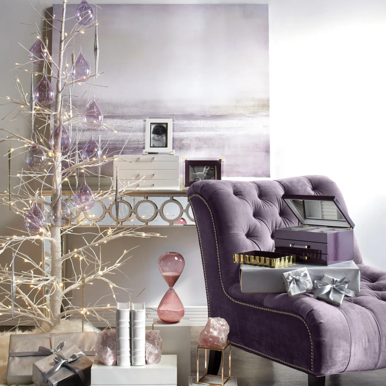 Z Gallerie LED Glitter Tree 7'> Décor | Floral