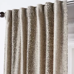 Z Gallerie Leo Leopard Charcoal - Custom> Patterned Window Panels | Custom Window Panels