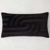 Z Gallerie Linus Lumbar Pillow - Black> Textile Sale | Pillows
