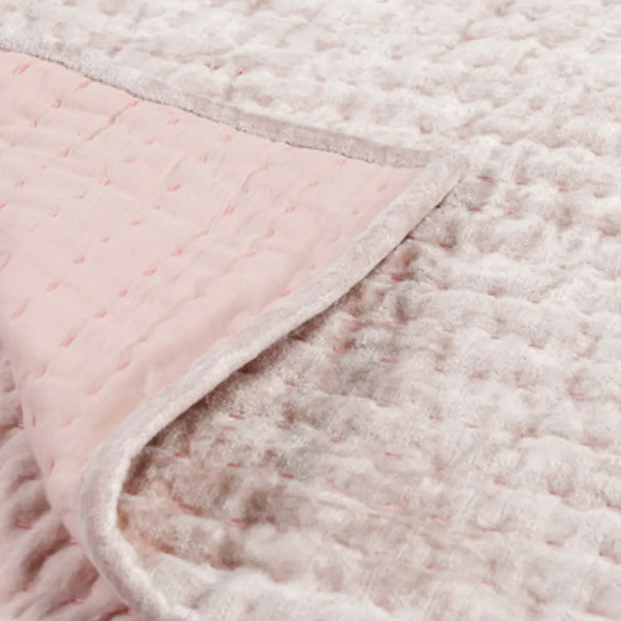 Z Gallerie Mardon Velvet Bedding - Blush> Textured Bedding | Velvet Bedding