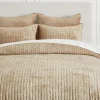 Z Gallerie Mardon Velvet Bedding - Champagne> Textured Bedding | Solid Bedding
