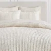 Z Gallerie Mardon Velvet Bedding - White> Textured Bedding | Velvet Bedding