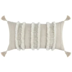 Z Gallerie Mills Lumbar Pillow - Natural/Ivory> Textile Sale | Patterned Pillows