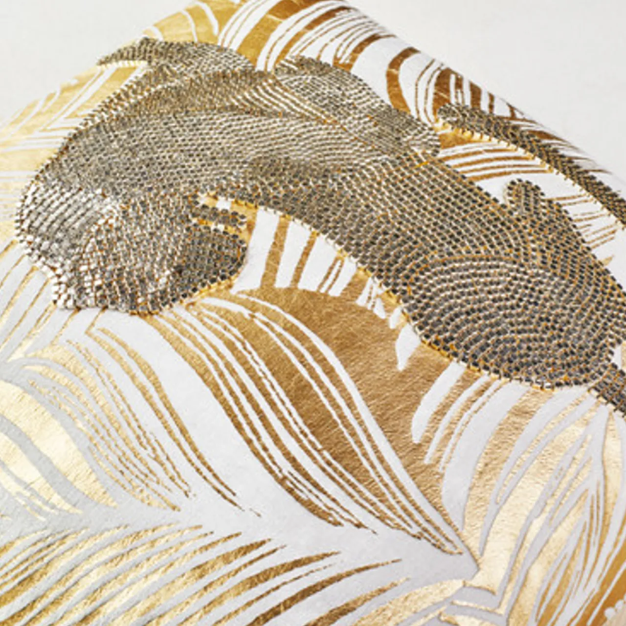 Z Gallerie Mosaic Jaguar Pillow 20" - Gold> Textile Sale | Patterned Pillows