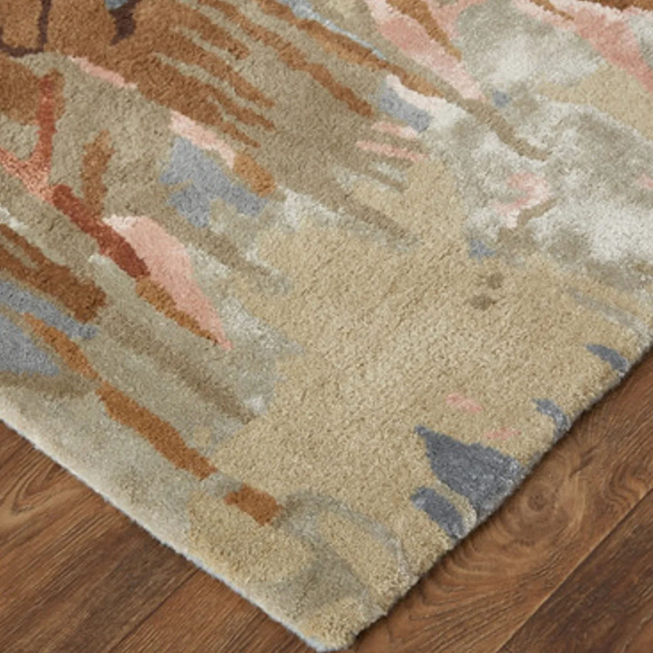 Z Gallerie Mosaic Rug - Neutral> Floral Rugs | Pattern Rugs