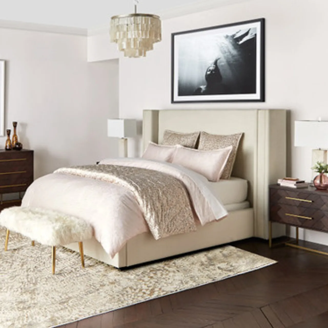 Z Gallerie Nautilus Rug - Ivory> Pattern Rugs | Living Room Rugs
