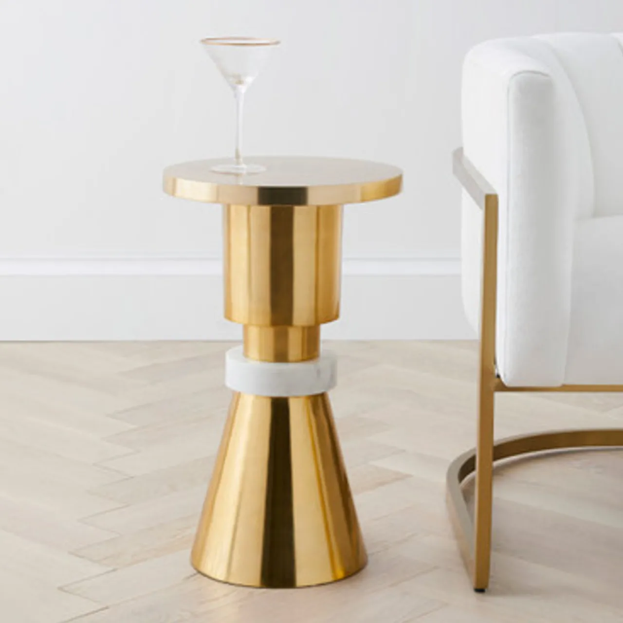 Z Gallerie Nikki Chu - Aria Accent Table - 22.5"H> Gift | Side Tables