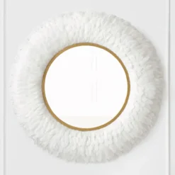 Z Gallerie Nikki Chu - Daybreak Feather Mirror> Gift | Mirrors