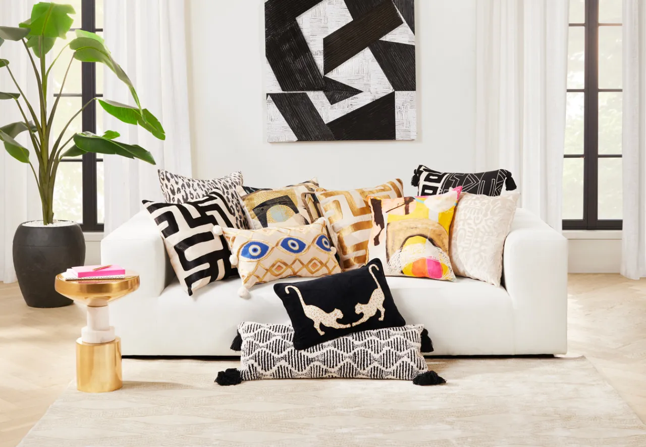 Z Gallerie Nikki Chu - Evil Eye Lumbar Pillow> Textile Sale | Patterned Pillows