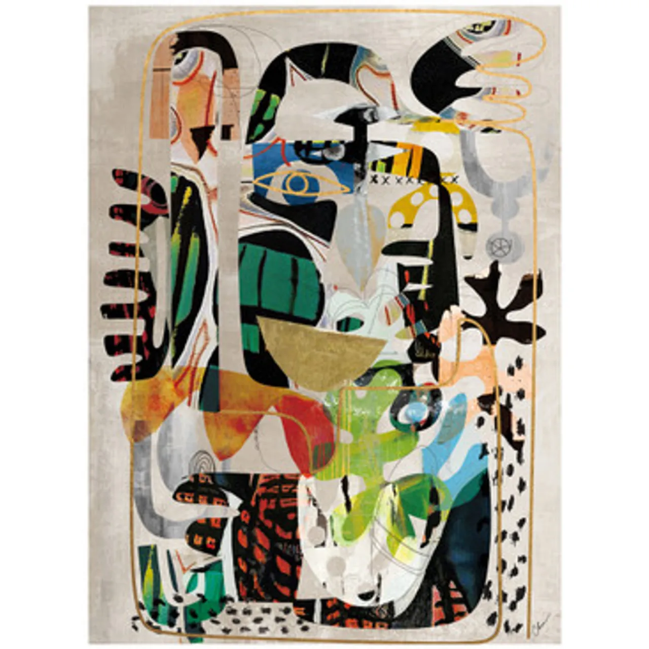 Z Gallerie Nikki Chu - Masked> Canvas | Multi Colored