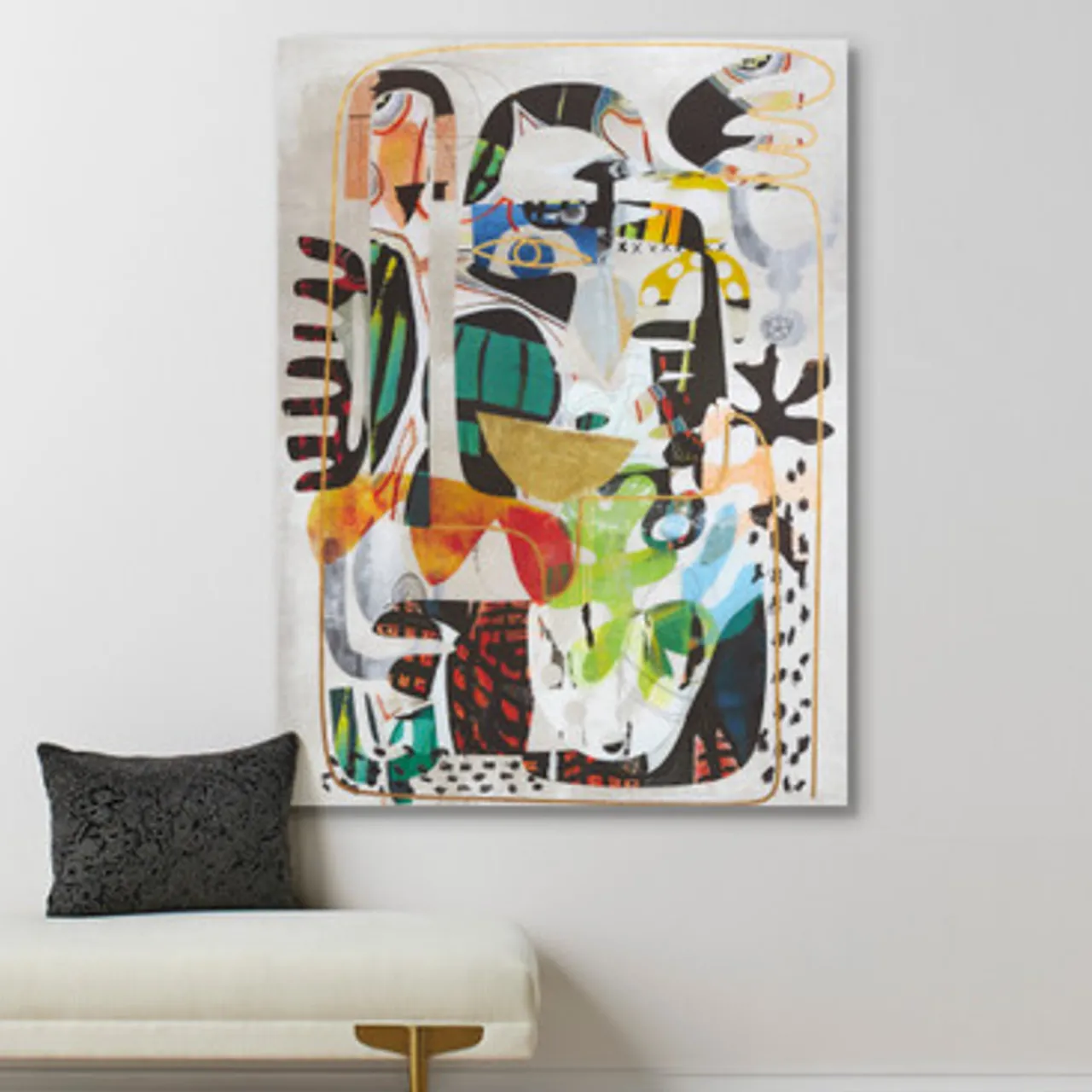 Z Gallerie Nikki Chu - Masked> Canvas | Multi Colored