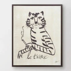 Z Gallerie Nikki Chu - Smoking Tiger> Framed Art | Canvas
